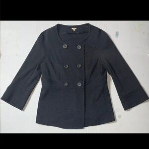 J. Crew Round Neck Button Front Wool Blazer Womens (Size S)